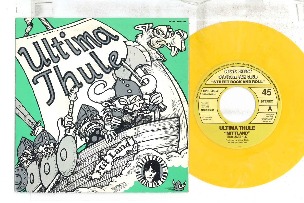 

7inch Record ULTIMA THULE Mit Land Tonight SPFC4504 STEVE PRIEST F 1993 US Rock Used