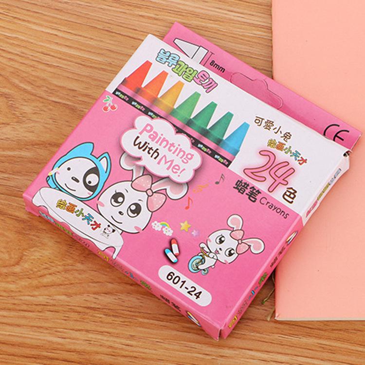 Creative Student Crayon Set - 8, 12, or 24 Colors - Cute Children's Coloring Crayons