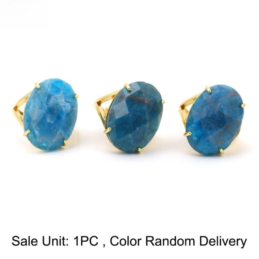 Simple Finger Rings Adjustable Open Rings Trend Ellipse Crystal Rings for Women