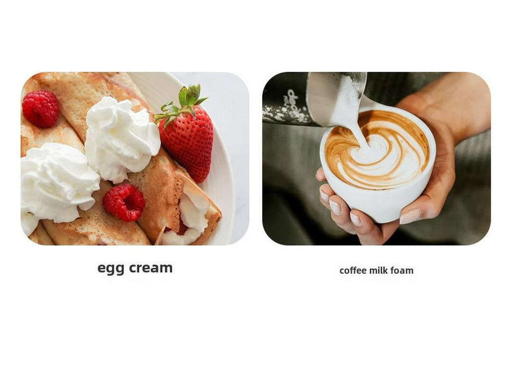 Wireless Electric Handheld Egg Beater & Milk Frother for Cream, Cake, Coffee, Baking