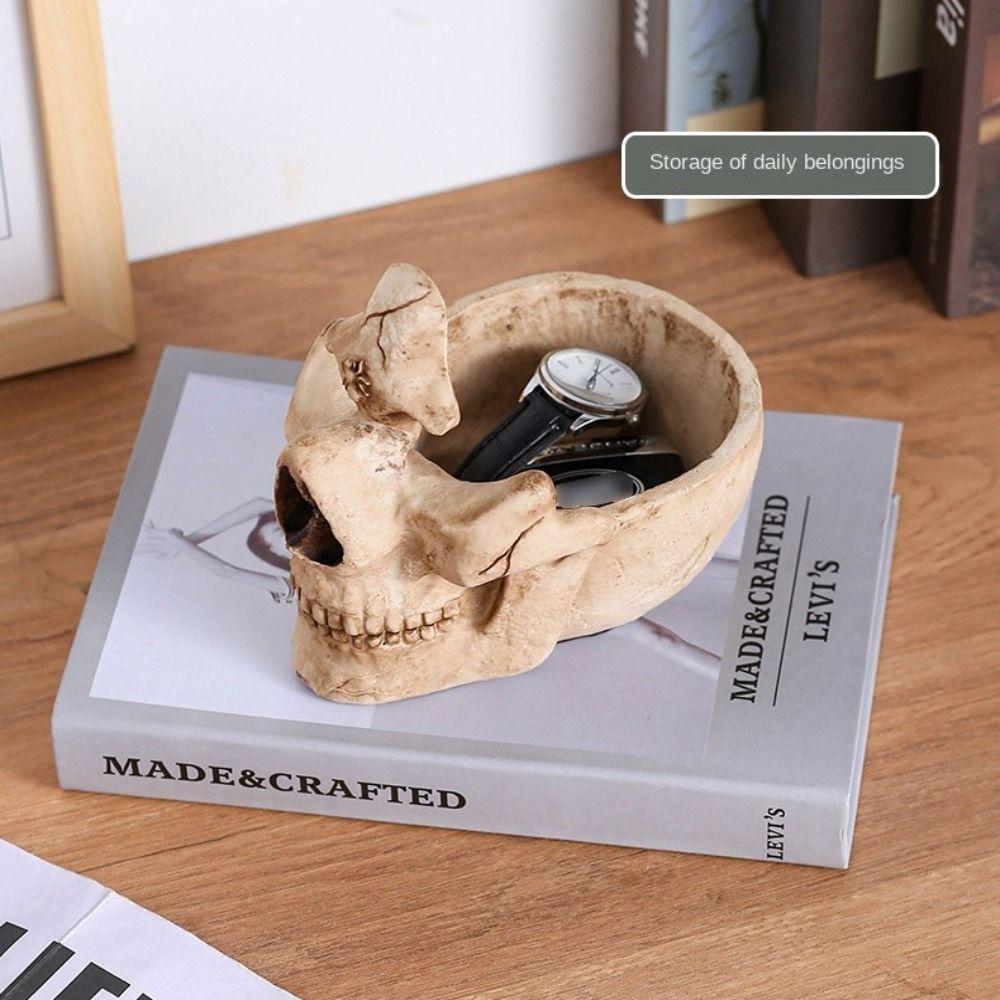Creative Skull Glasses Holder Anti-slip Desktop Eyeglass Holder  Office/Home Ornaments