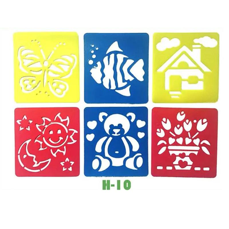 6 plastikowych szablonów do rysowania obrazków, szablonów linijek, artykułów biurowych, papieru artystycznego DIY, kolorowanek, narzędzi do rysowania i skrobania TMZ