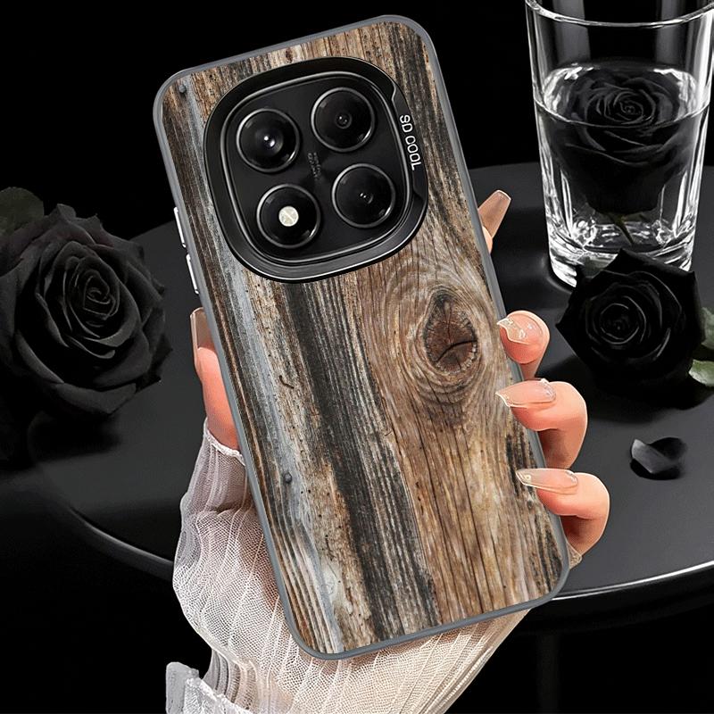 Vintage Wood Grain Pattern Soft Phone Case for Xiaomi Redmi Note 13 14 15 Pro Plus 12S 12 11S 11 11T 10S 10 Shockproof Cover Bac