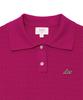 LEE Women Collared Crop Short Sleeve Knit Pink