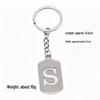 Pendentif Porte-clés 26 Lettres en Acier Inoxydable Creux - Polyvalent pour Sac à Dos, Voiture, Plaque Militaire
