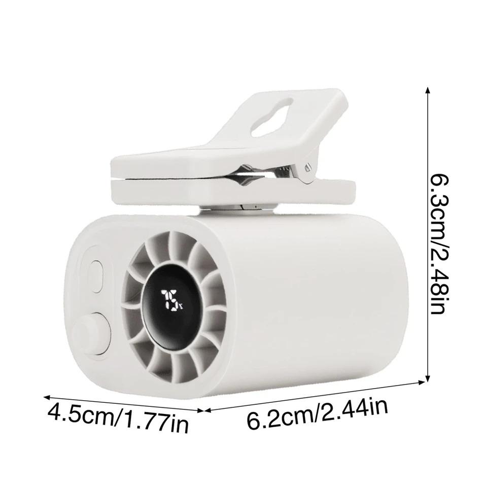 1pc Hipacool Portable Clip Fan 360° Rotatable 100 Speed Wind 12V USB Rechargeable Electric Fan Low Noise Mini Fan Clamp Anywhere
