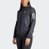 Adidas Reflective Stripe Long Sleeve Hooded Jacket Women Outerwear Black IN1576
