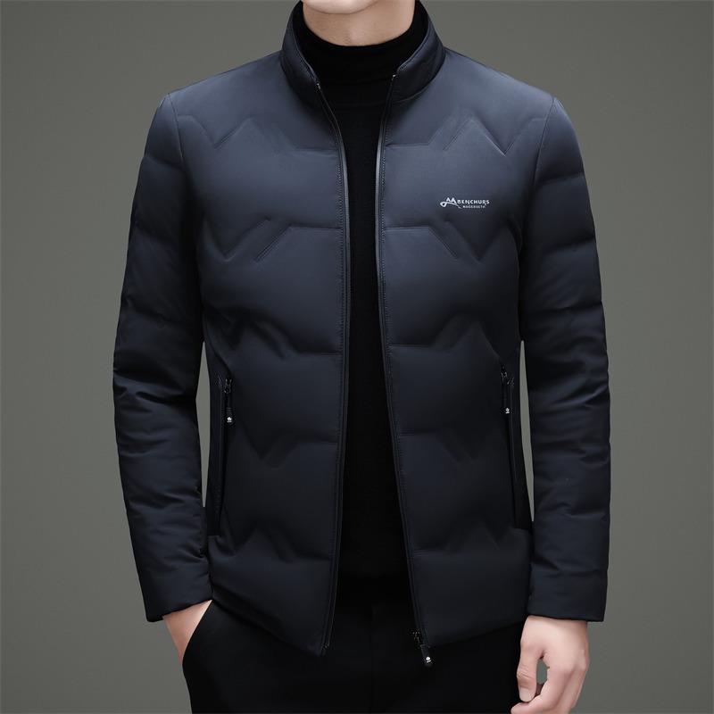 Men's Winter Business Casual Stand Collar Down Jacket - 2025 Edition, Thickened & Lightweight Fashionable Outerwear