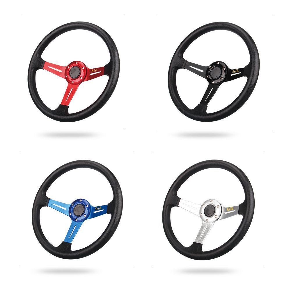 14-inch PU Modified Racing Steering Wheel серебряный