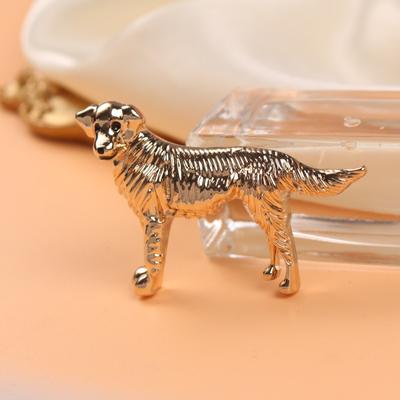 Old Zodiac Dog Retro Fun Personality Design Brooch Pin With Accessories