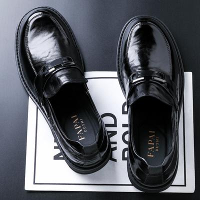 Autumn New Wenzhou Leather Shoes Men's Genuine Leather One-pedal Loafers Business Casual Black Men's Big Head Foot Cover Comfortable