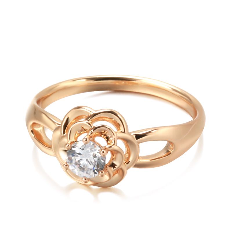 Kinel klassischer Ehering aus Roségold mit Zirkon