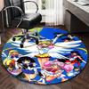 1 szt. Okrągły dywanik Anime Sailor Moon, Mata pod krzesło biurowe, Dywanik antypoślizgowy do wystroju domu, Prezent sezonowy, Odpowiedni do biura, salonu