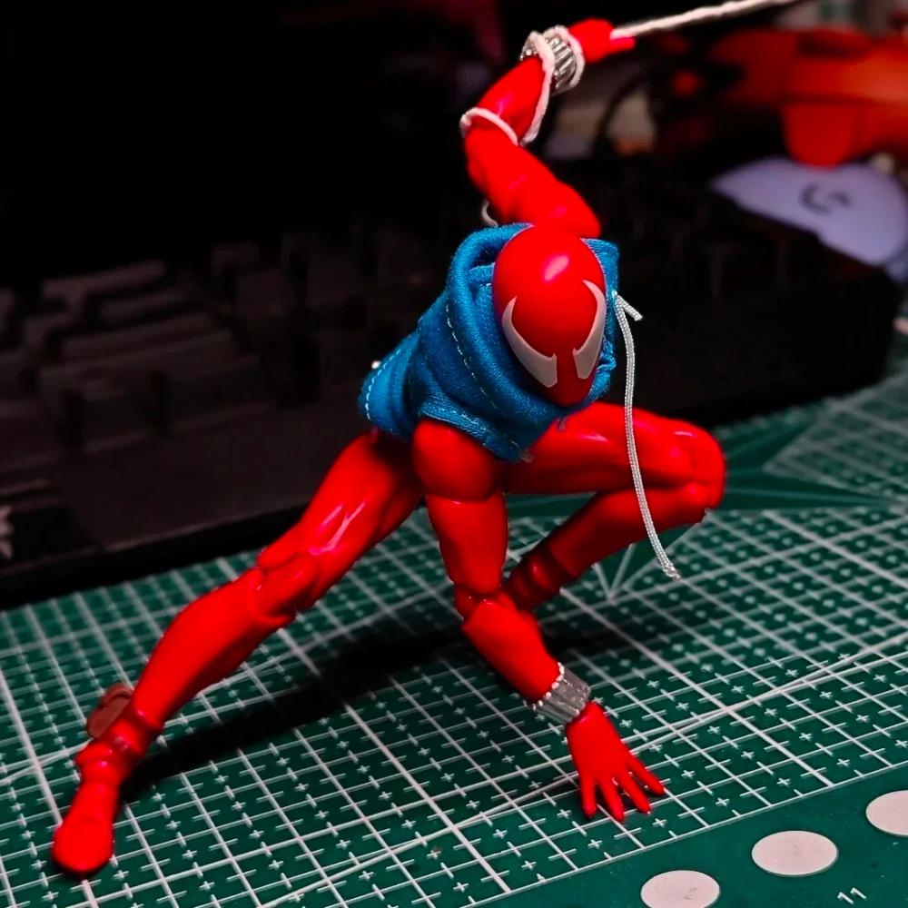In Stock Ct Toys Scarlet Spider Spiderman Mafex 186 The Amazing Spider-Man Comic Version Anime Action Figure Custom Gifts Toy