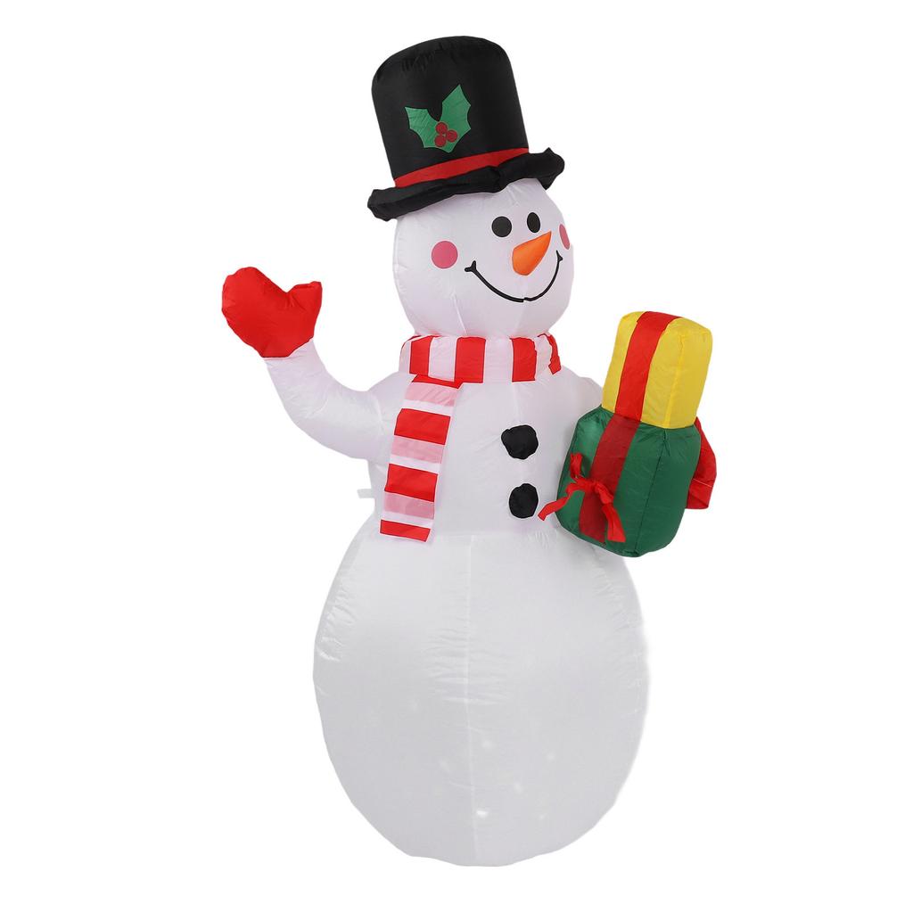 1.5m Inflatable Christmas Snowman Colorful Light Windproof Rope Automatic Blow Up Snowman for