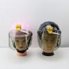 Helmet Lens Wiping Unit with Plastic Housing, Two Push Controls and Built-In Warning Light for Rainy Road Travel
