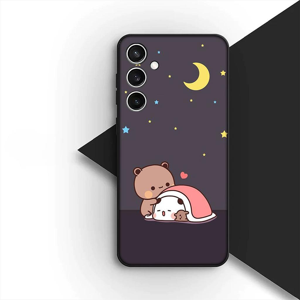 for Samsung Galaxy S20 S22 S21 FE Ultra Plus A07 A17 A15 A16 A25 A57 A37 Phone Cover Soft Case Bubus Panda Cartoon Bear Dudus