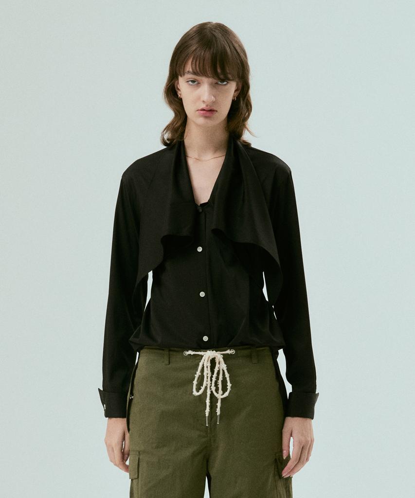 SILN Scarf Blouse (Black)