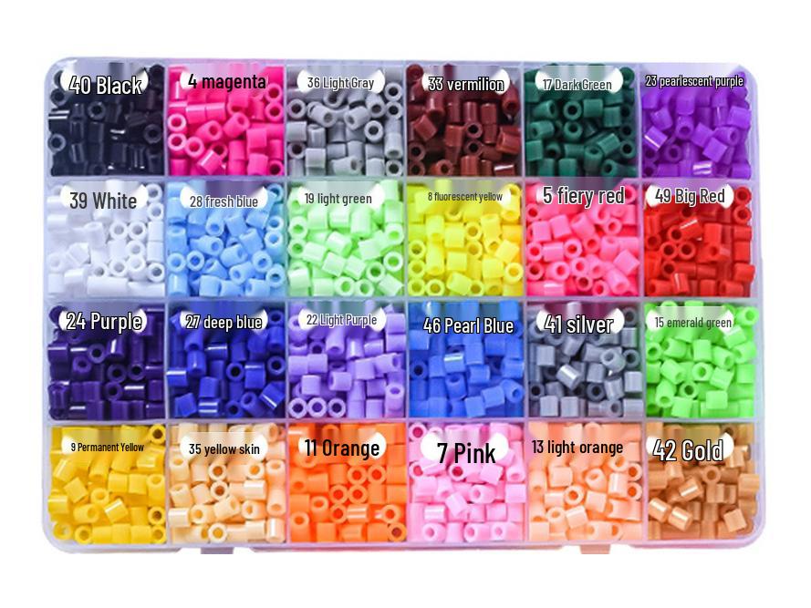 48-Color Perler & Hama Beads Set, 4800-Piece Educational 3D Puzzle Toy for Kids