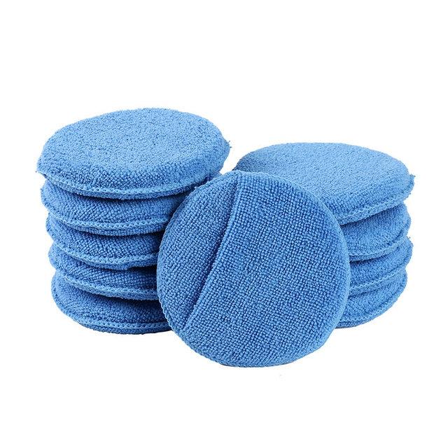 Soft Microfiber Car Wax Applicator Pad Polishing Sponge for Apply and Remove Wax Auto Care Polish Foam Sponge