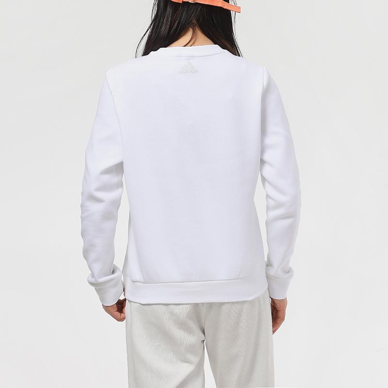 Adidas Fi Gfx Sweat Color Block Logo Crewneck Sweatshirt Women Sweatshirt White GP0702