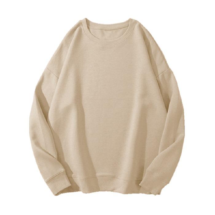 Übergröße Damenmode Neuer lockerer Sport Langarm Rundhals Hoodie