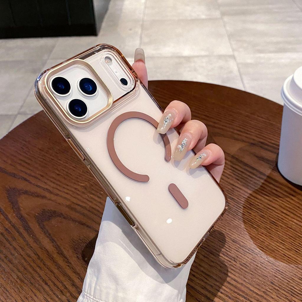 Compatible with Apple iPhone 17 Pro Max transparent magnetic case, 16 Pro protective cover, 15 Pro anti-drop shell.