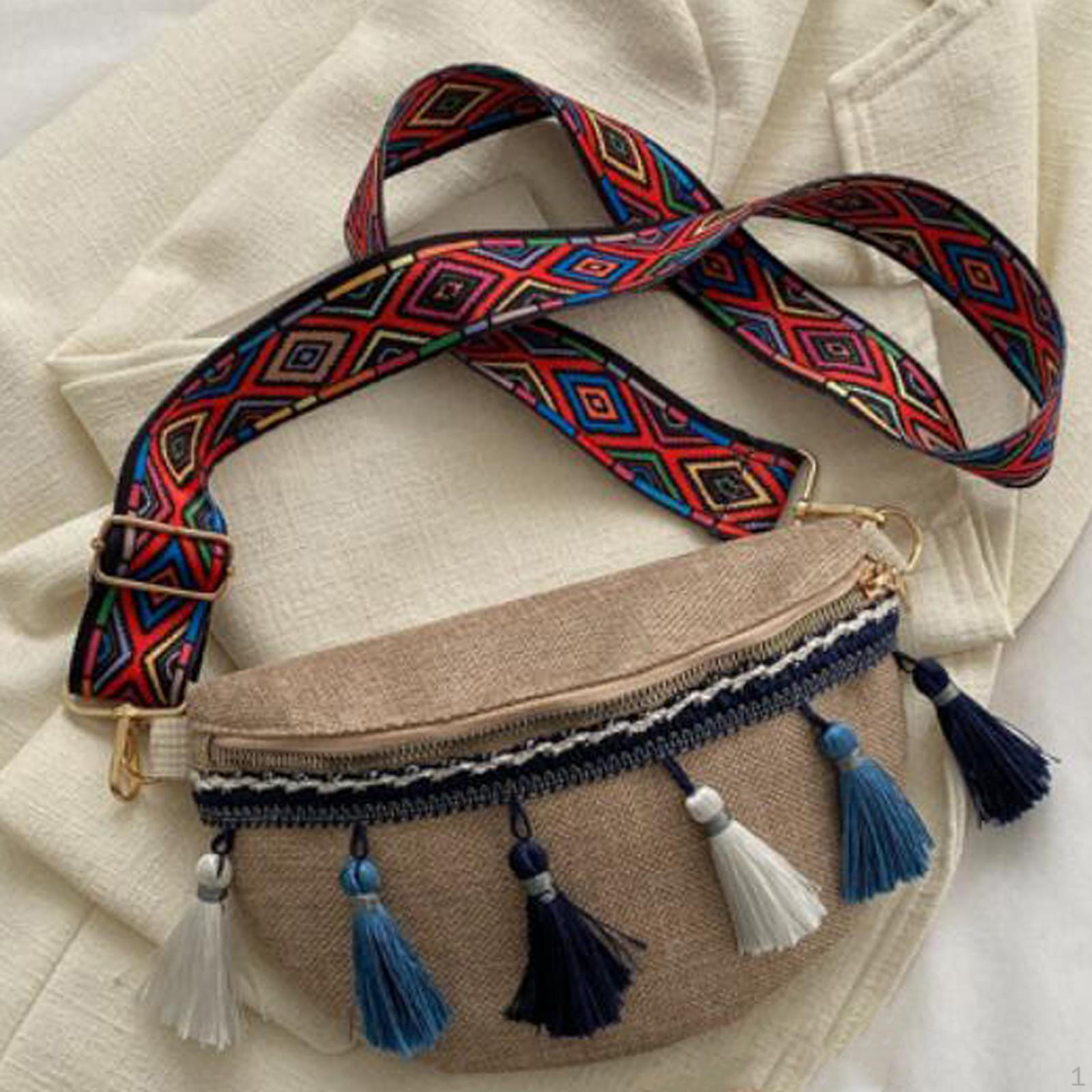 Богемная поясная сумка на груди модный регулируемый плечевой ремень на талии для синий 898₽