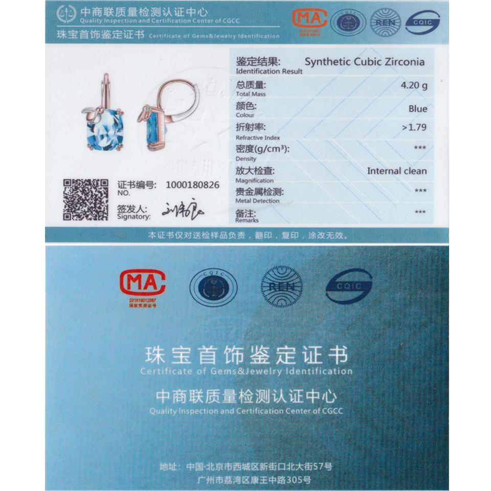 Ovaler Nano Himmelblauer Topas Edelstein Tropfenohrring