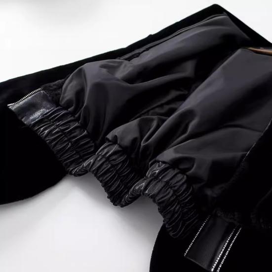 Autumn Winter Lady Cardigan Coat Thickened Plush Hooded Collar Loose Windproof Solid