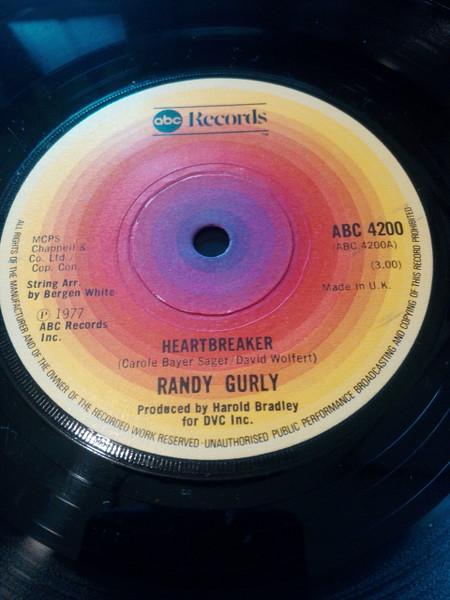 

7inch Record RANDY GURLEY - Heartbreaker ABC4200 ABC Records 1977 UK Folk Used