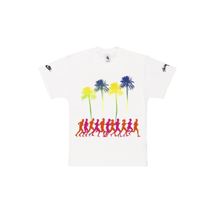 Nike x Stussy Crossover Printing Beach T-Shirt White Men s CU9259-100 XS