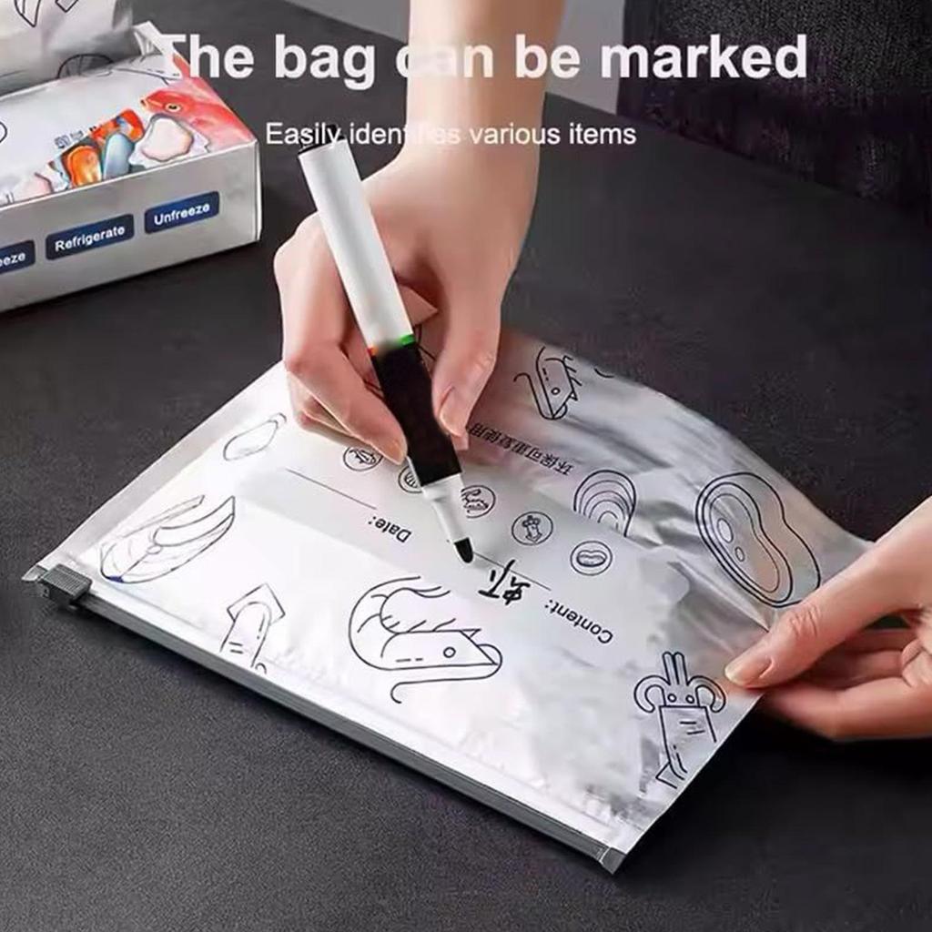 Aluminum Foil Fresh-keeping Bag Sealable Bag 30pcs S/M/L Packaging Sealable Foil Pouch Bags Refrigerator Pantry Organizer Bags