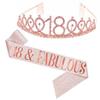 Fashion Alloy Digital Crown Headband Rhinestone Birthday Crown Headband Bachelor Party Prom Headdress Hair Accessories