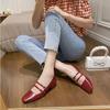 2024 Spring New Women Shoes Fashion Square Toe Shallow Ladies Mary Jane Ballerinas Vintage Style Low-heeled Casual Single Shoes