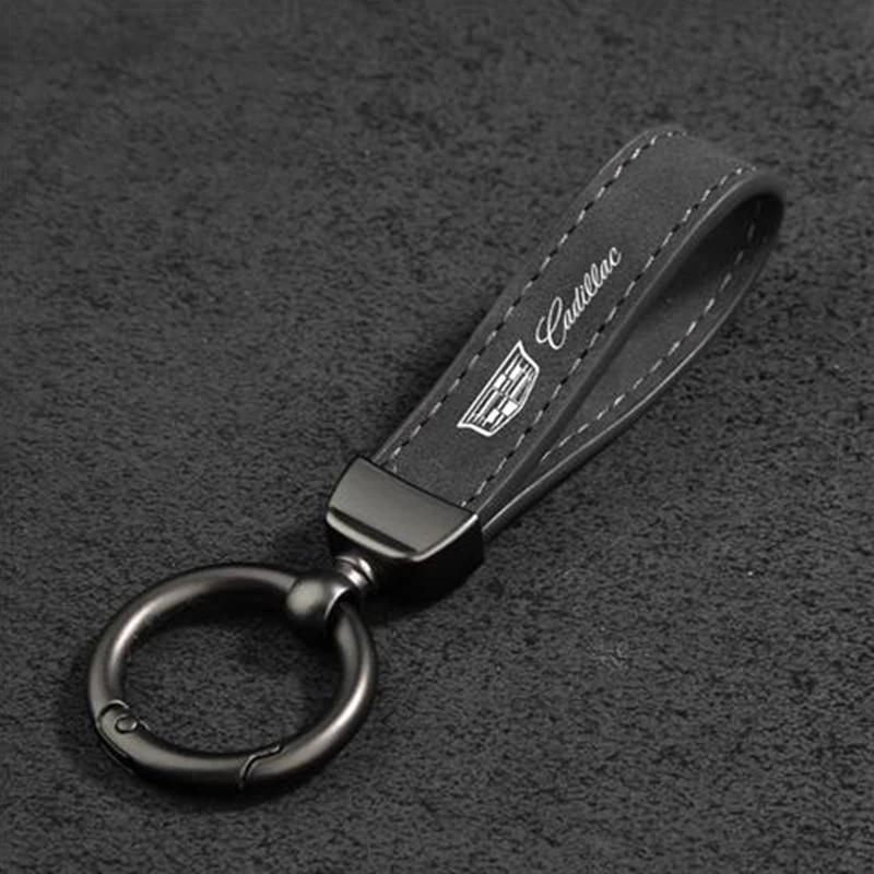 

для Cadillac Escalade CTS ATS SRX Deville BLS XT4 XT5 XT6 STS XTS SLR XLR CT4 CT5 CT6 Замшевый Автомобильный Ремешок Брелок Ключевые Аксессуары серый