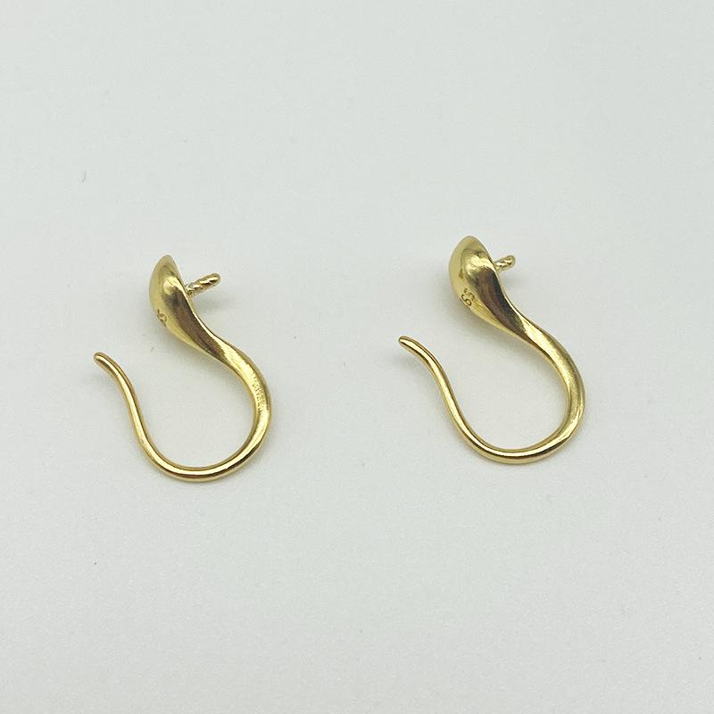 Yan Sheng S925 Sterling Silver High Heel Ear Hook Bone Stud Earrings 925 Silver (No Pearl)