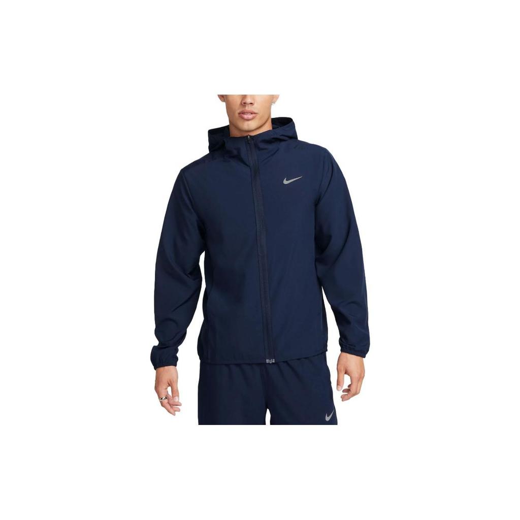 Nike Logo Print Hooded Zip-Up Jacket Men Outerwear Blue FB7483-451