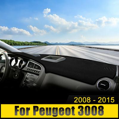 Accesorii auto pentru Peugeot 3008 2008 2009 2010 2011 2012 2013 2014 2015 Husa tabloului de bord Evitați tampon de lumină Anti-UV Covor anti-alunecare