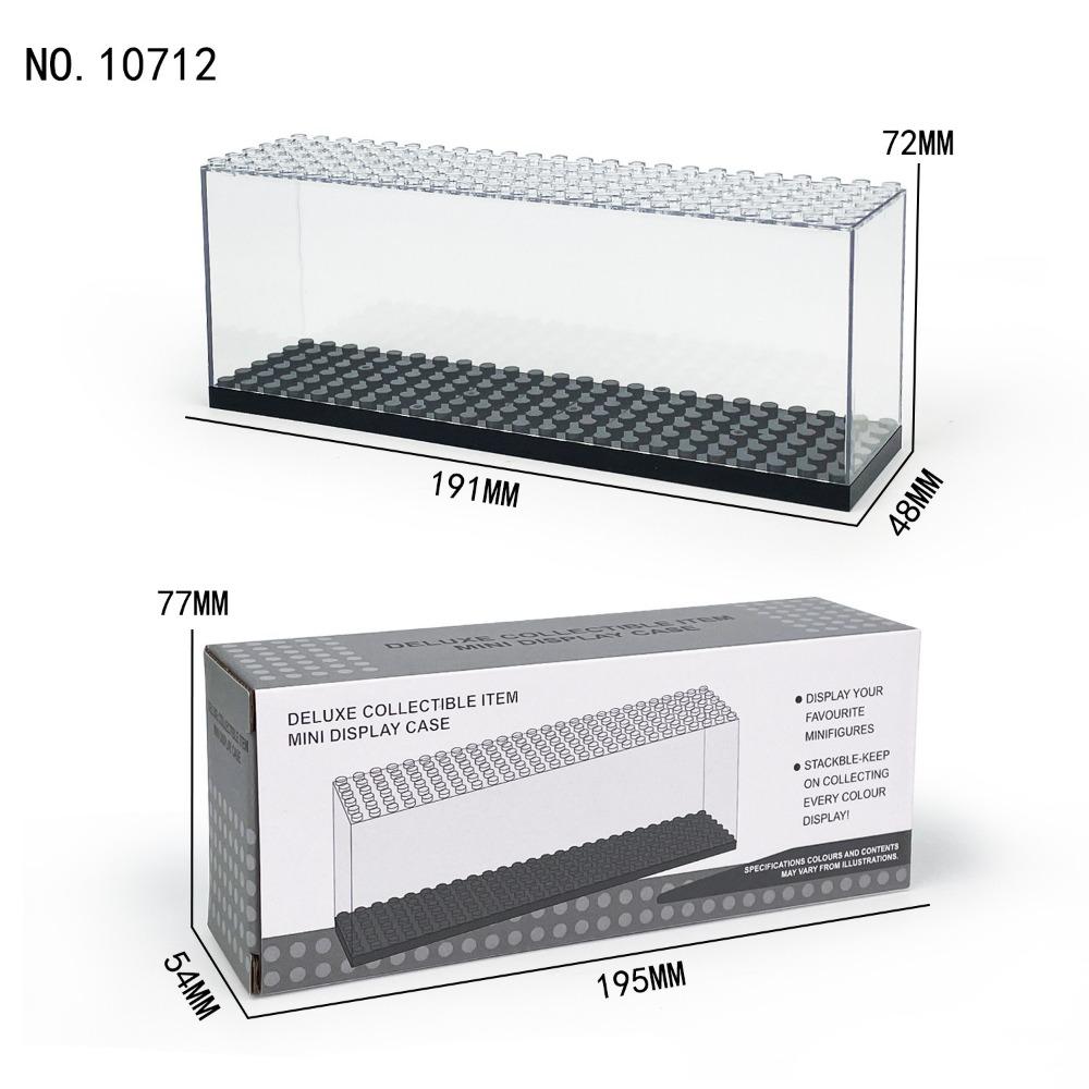 Clear Acrylic Minifigures Display Case Transparent Showcase Stackable Design Dustproof Display Box Movable Steps Large Capacity