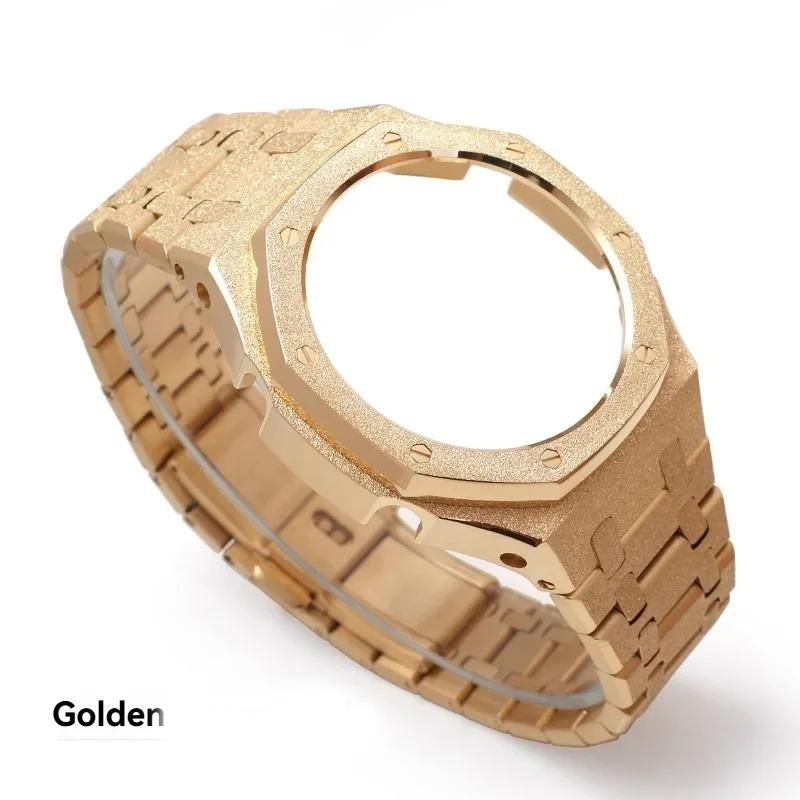 GA2100 watch Accessories Mod kit For Casio G-shock GA-2100 2110 Watch Scale Ring Metal dial Set | Steel case rubber strap Parts