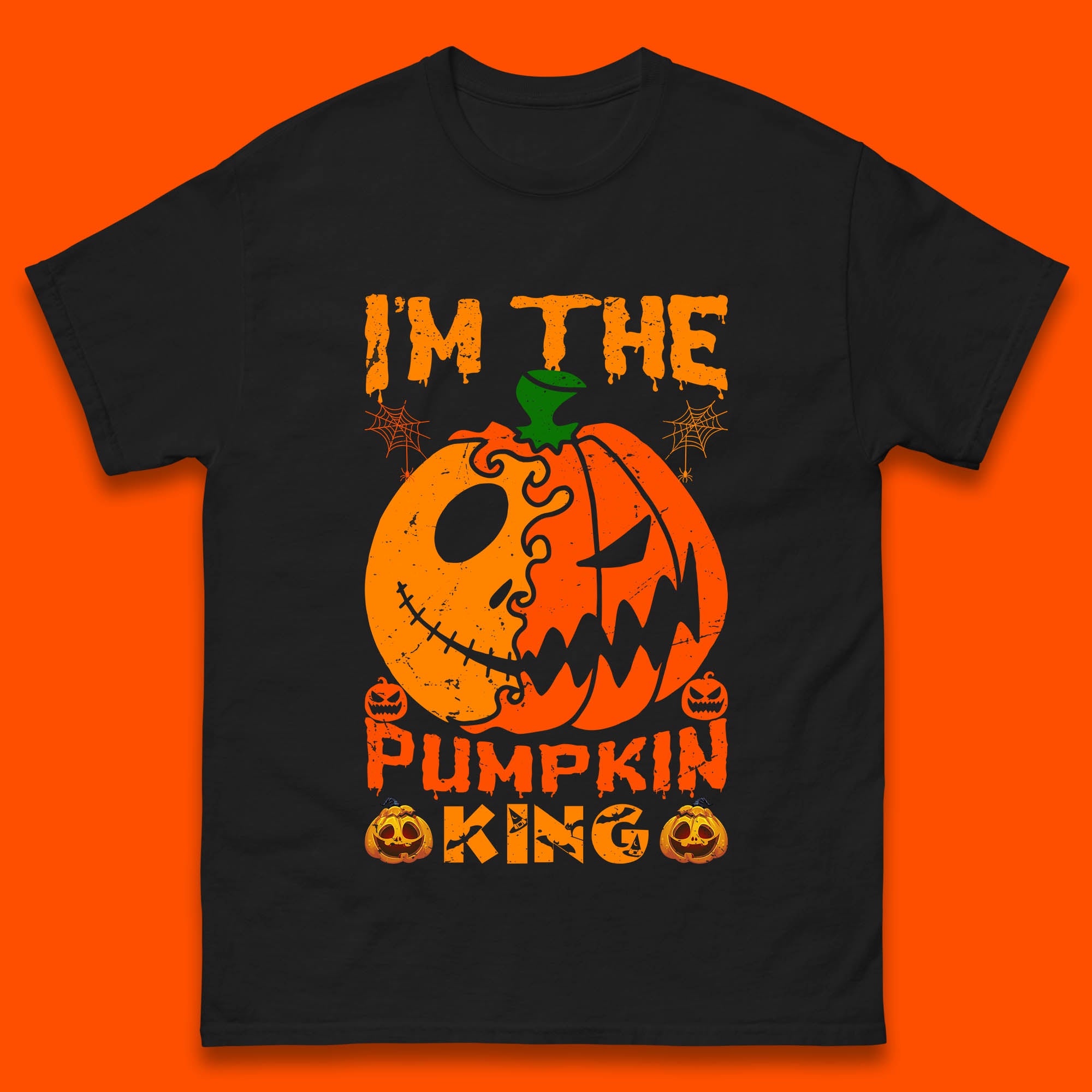 I m The Pumpkin King Halloween Jack Skellington Pumpkin Mens T Shirt Womens Tops Tees 4XL