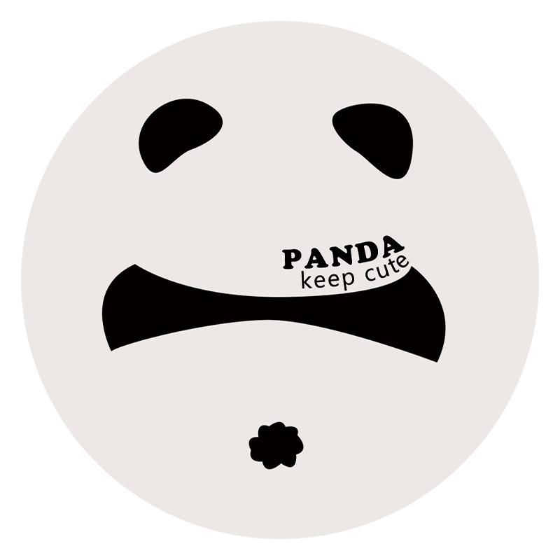 Cute Panda Coasters Waterproof Oil-free Washable Heat Insulation Soft Mats Table Mat Creative Round Non-slip Dinner Plate Cups