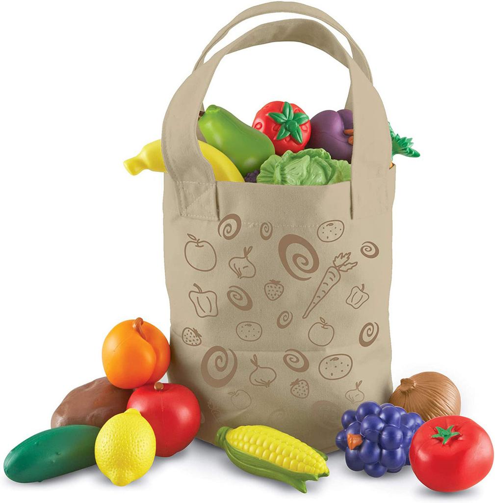 Colorful Kitchen Toys For Learning Fruits And Vegetables Soft Rubber Pretend Play Set