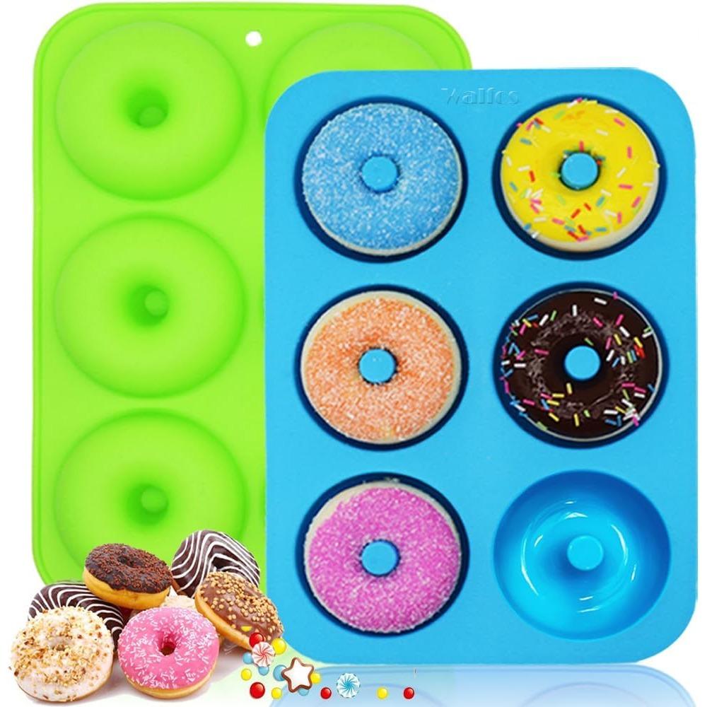 6 Holes Silicone Donut Mold Bagel Pan Non Stick Baking Heat Resistance Mini Cupcake Mould Doughnut Maker Pan Baking Tool