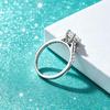 Pear-Shaped D Color 1.5 Carat Moissanite Ring in S925 Sterling Silver for Women