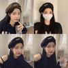 Stylish Woolen Beret Hat For Women Trendy Autumn Winter Artist Cap With English Letter Details