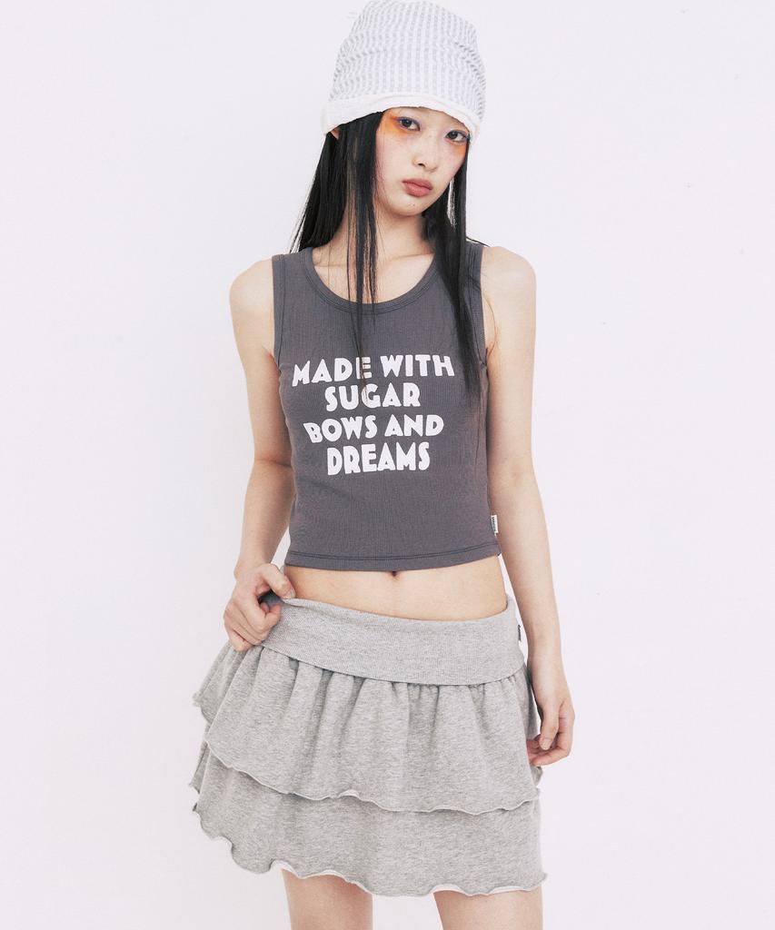YOUHEE Cancan Jersey Skirt_Melange Gray
