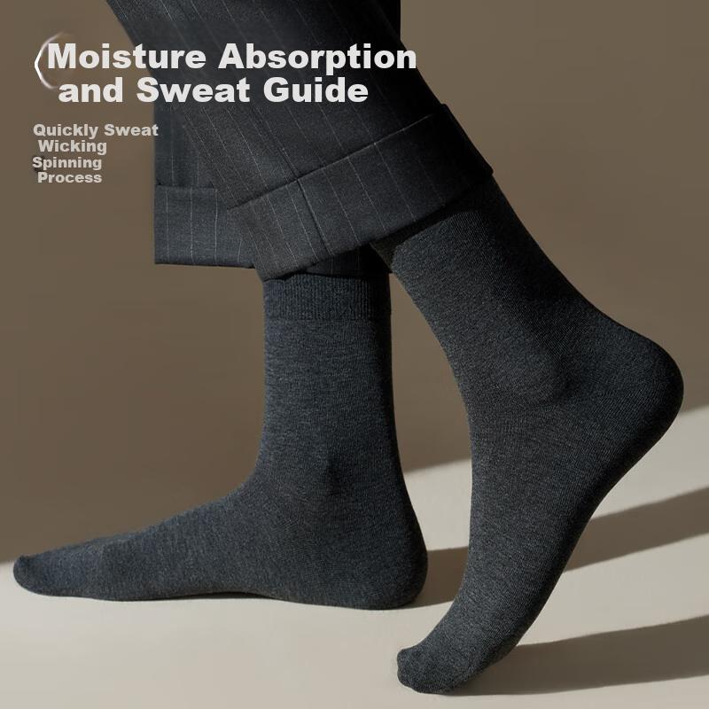 ZJZUE 100% Cotton Socks for Men, Spring And Summer Style, Pure Cotton Plant-Based Deodorant Breathable Pima Cotton Business Socks