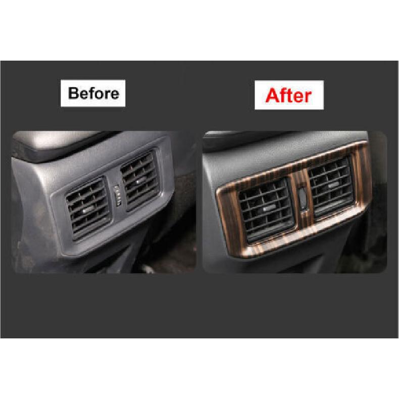 For Toyota RAV4 - Back Row Air Outlet Vent Cover Trim Wood Grain 1PCS